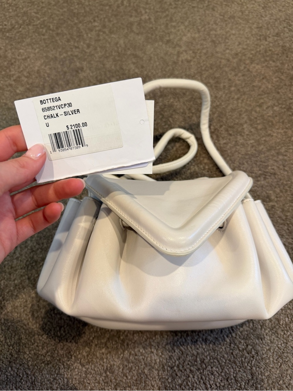 Bottega Veneta Chalk White Pouch Crossbody